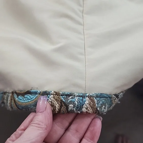 Hand Crafted Sewn Womens Paisley Floral Duster Matching Pants Slacks and Hat
